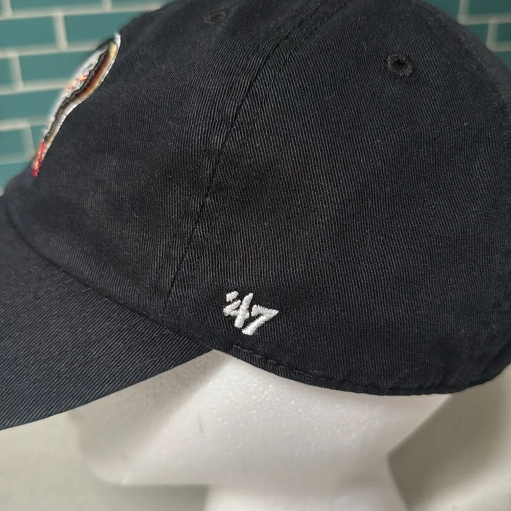 47 Brand Florida State Seminoles black embroidered logo baseball hat one size